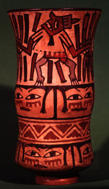 Vaso cilindrico (florero), 0 – 400 d.C. (Nasca 5/6/7