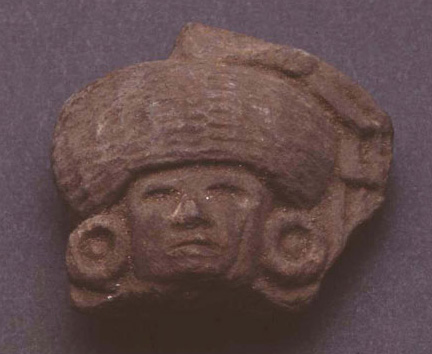Testina antropomorfa, VII secolo d.C. (Teotihuacán IV), Messico