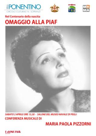 locandina Omaggio alla Piaf