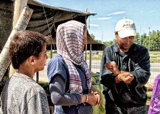 foto del campo profughi di Idomeni in Grecia