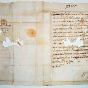 Lettera di San Carlo Borromeo al principe Andrea Doria