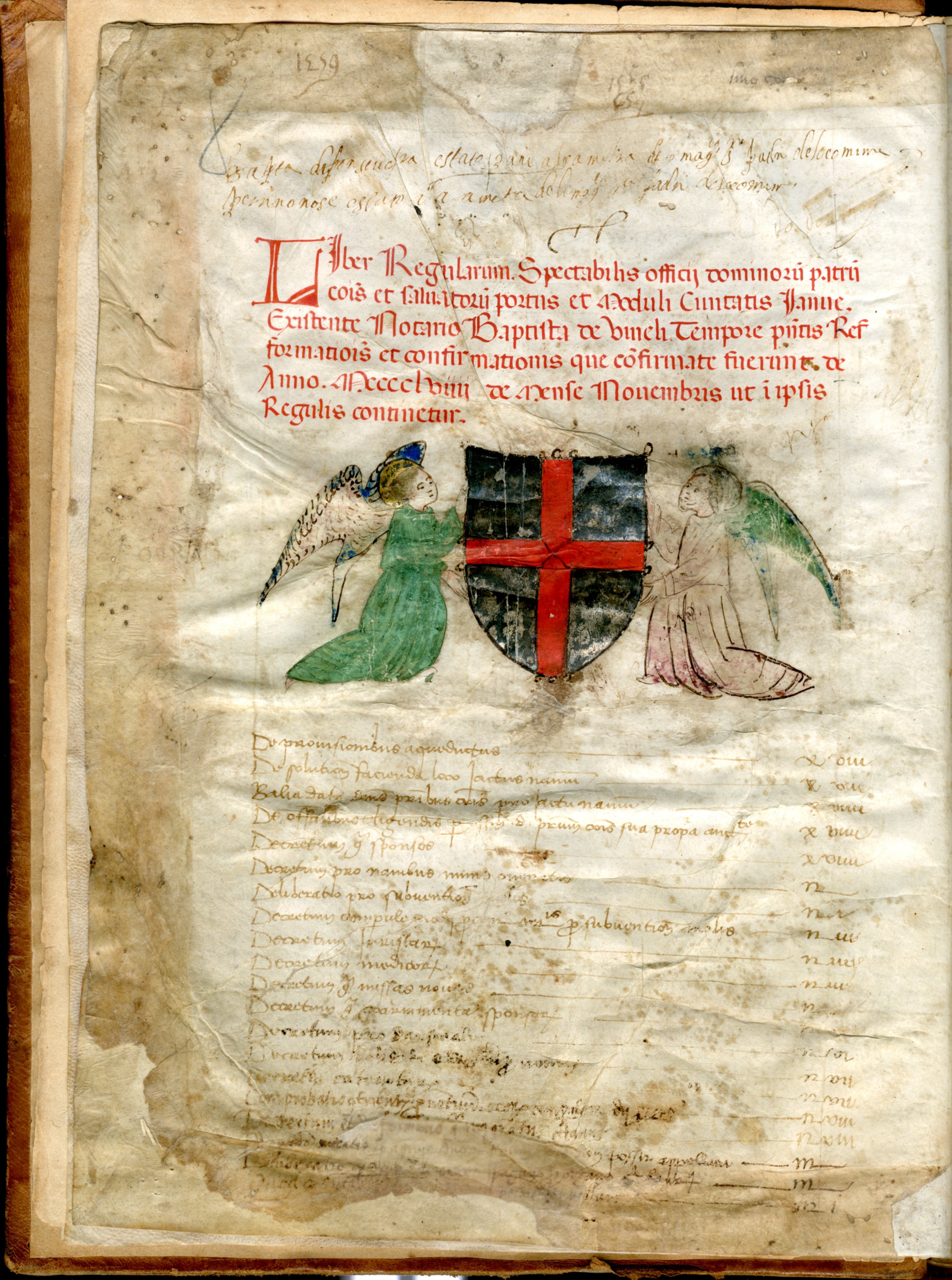 Liber Regularum spectabilis officii domino rum patrum communis et salvato rum portus et Moduli Civitatis Janue 