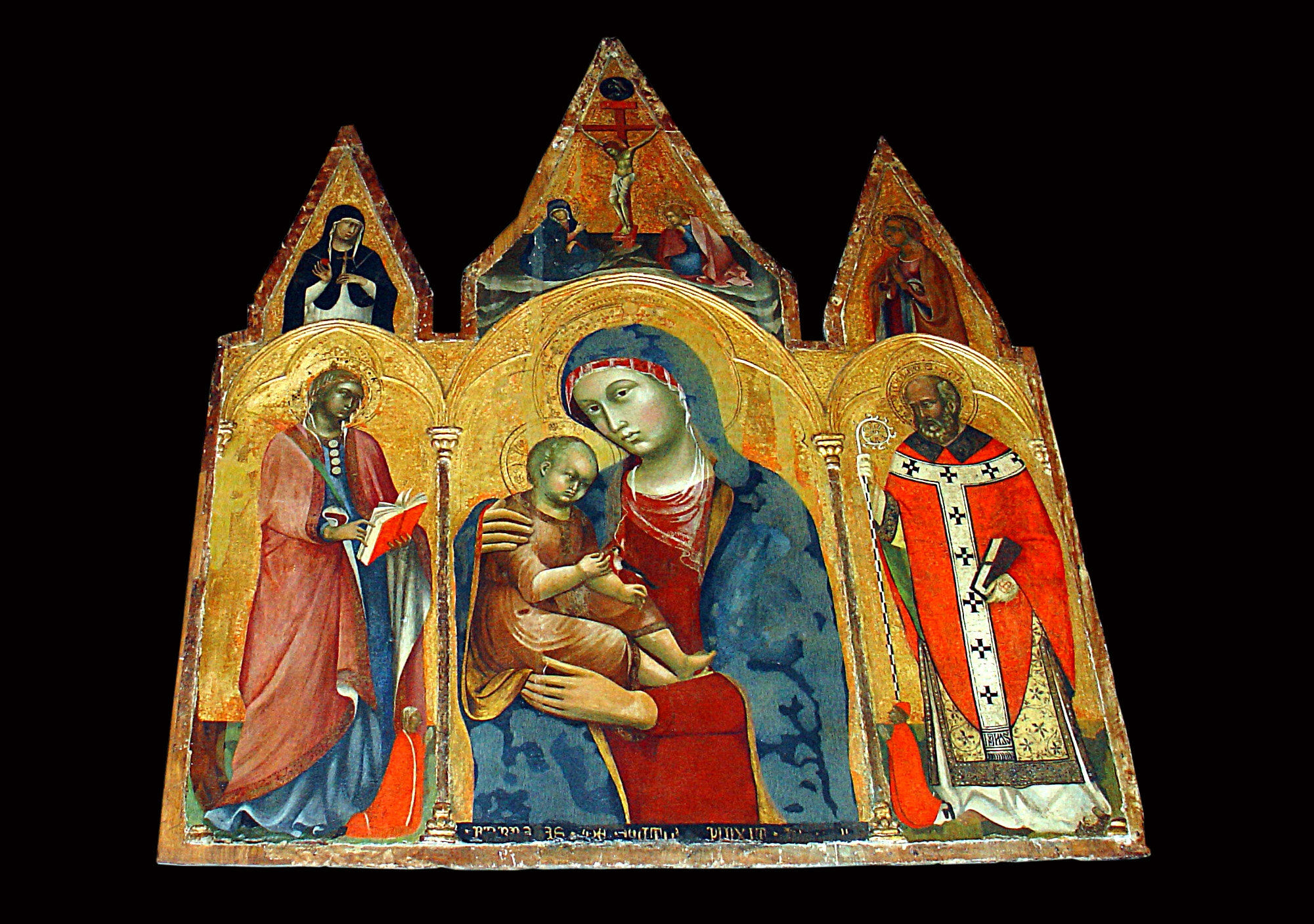 Madonna and Child between St Catherine of Alexandria and St Nicholas ...