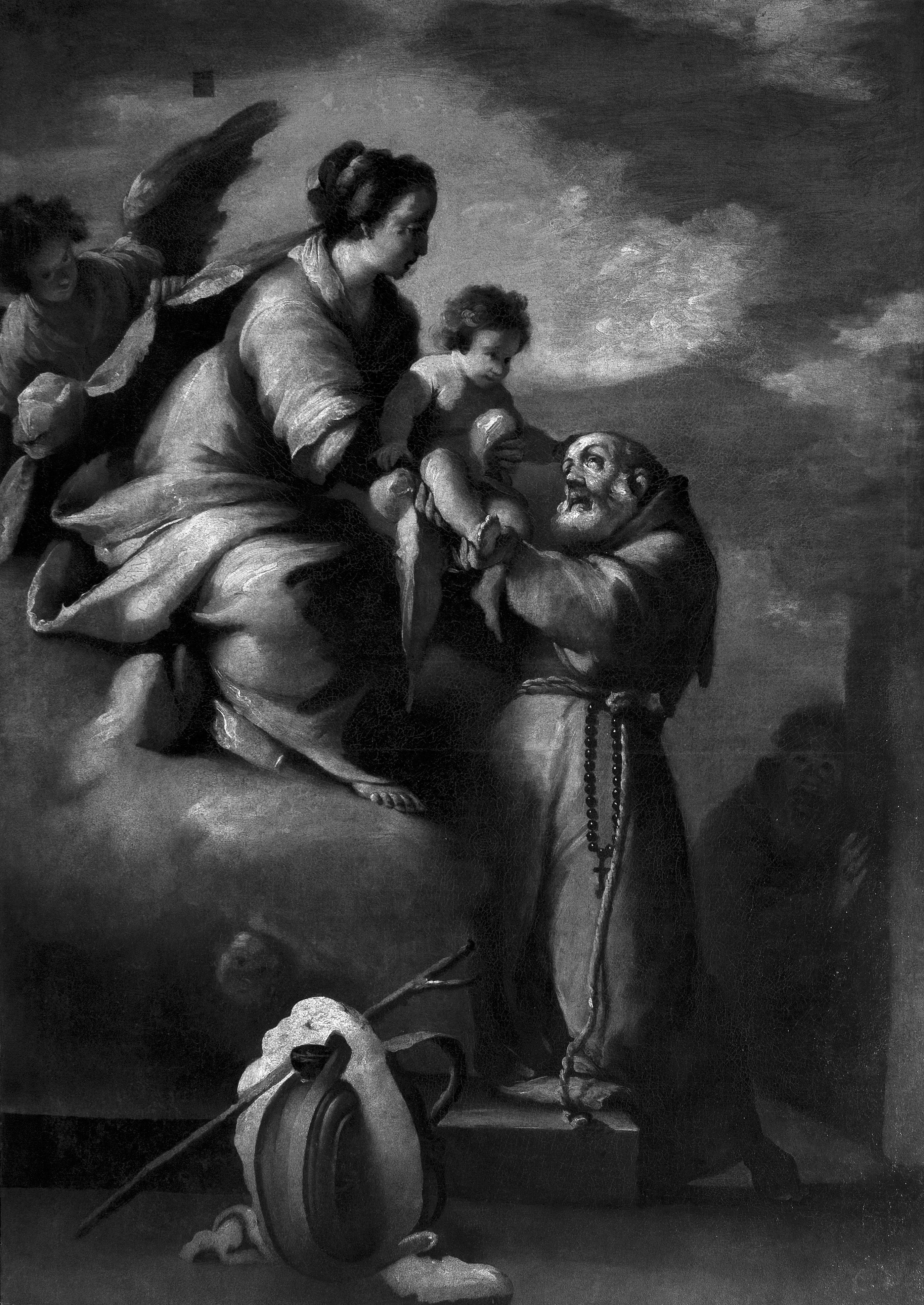 Bernardo Strozzi, La Vergine porge il Bambino al Beato Felice da Cantalice