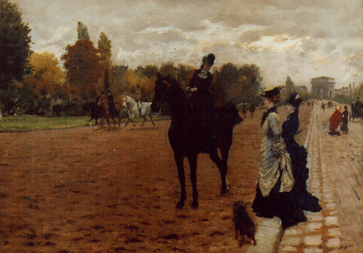 Giuseppe De Nittis "The Amazon at the Bois de Boulogne" Giuseppe De Nittis "The Amazon at the Bois de Boulogne"
