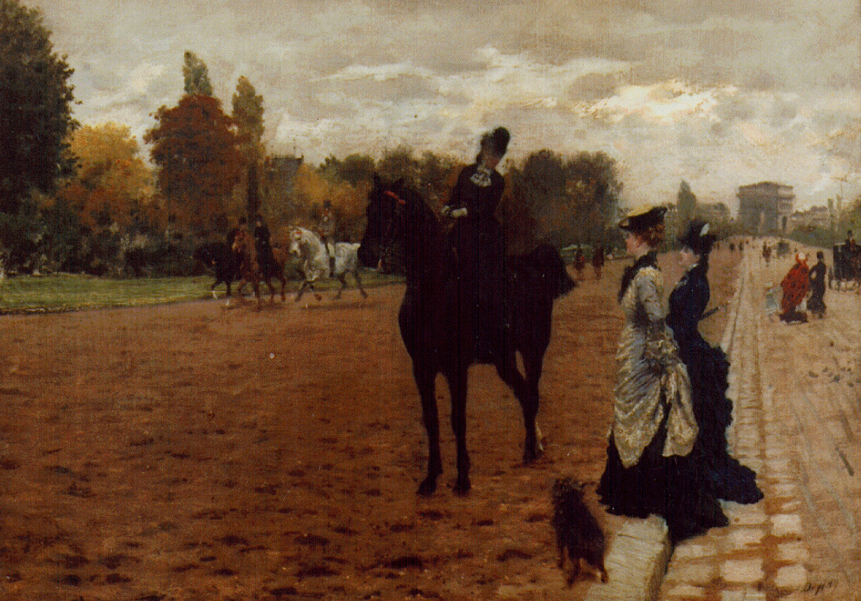 Giuseppe De Nittis "The Amazon at the Bois de Boulogne"