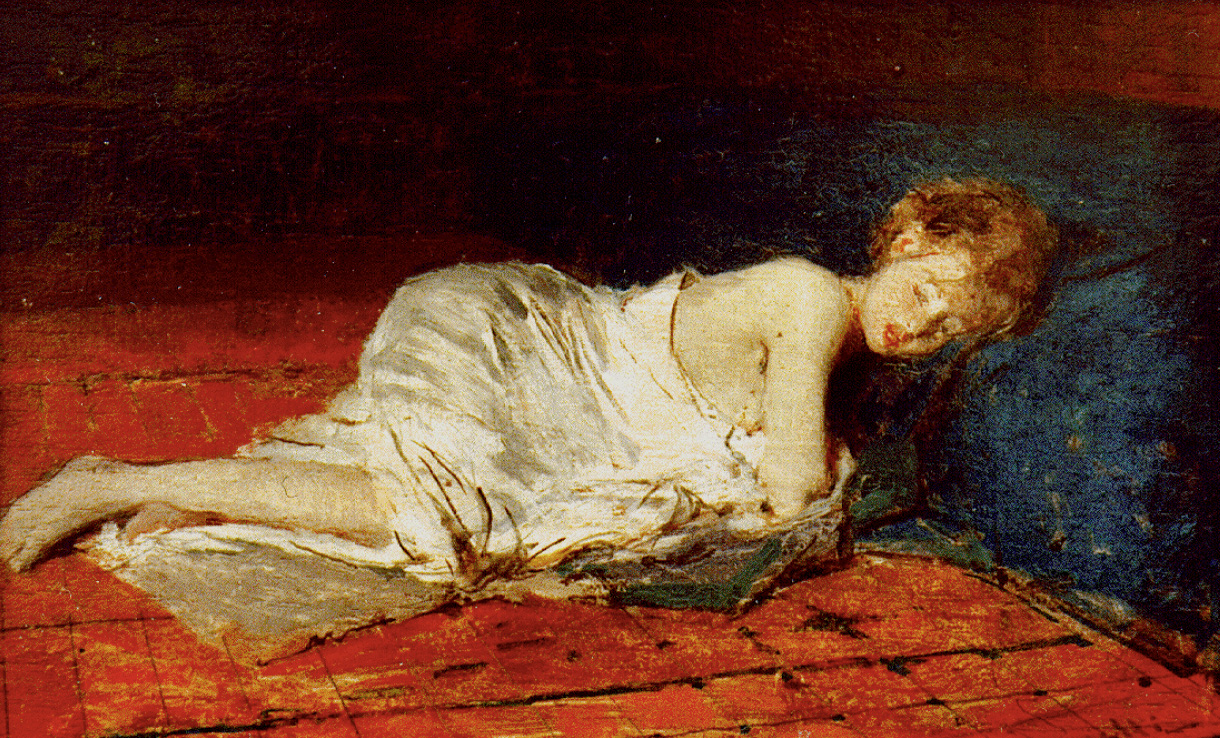 Giovane donna dormiente 
