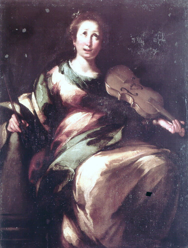 Santa Cecilia con una viola da gamba