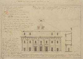 Teatro Carlo Felice: prospetto della faccata verso Piazza San Domenico