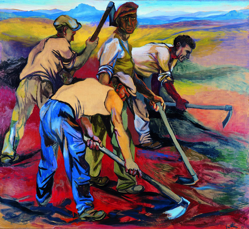 Contadini al lavoro, 1951