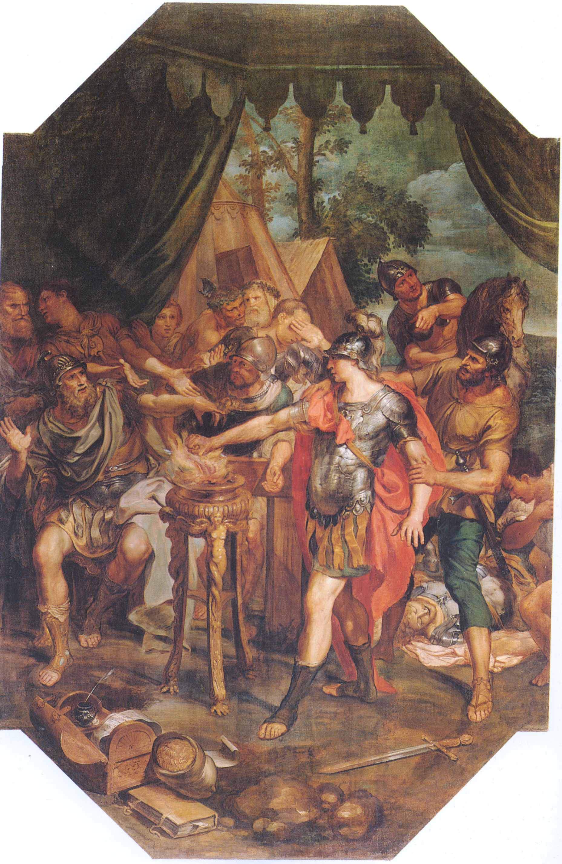 Il valore di Muzio Scevola davanti a Porsenna 