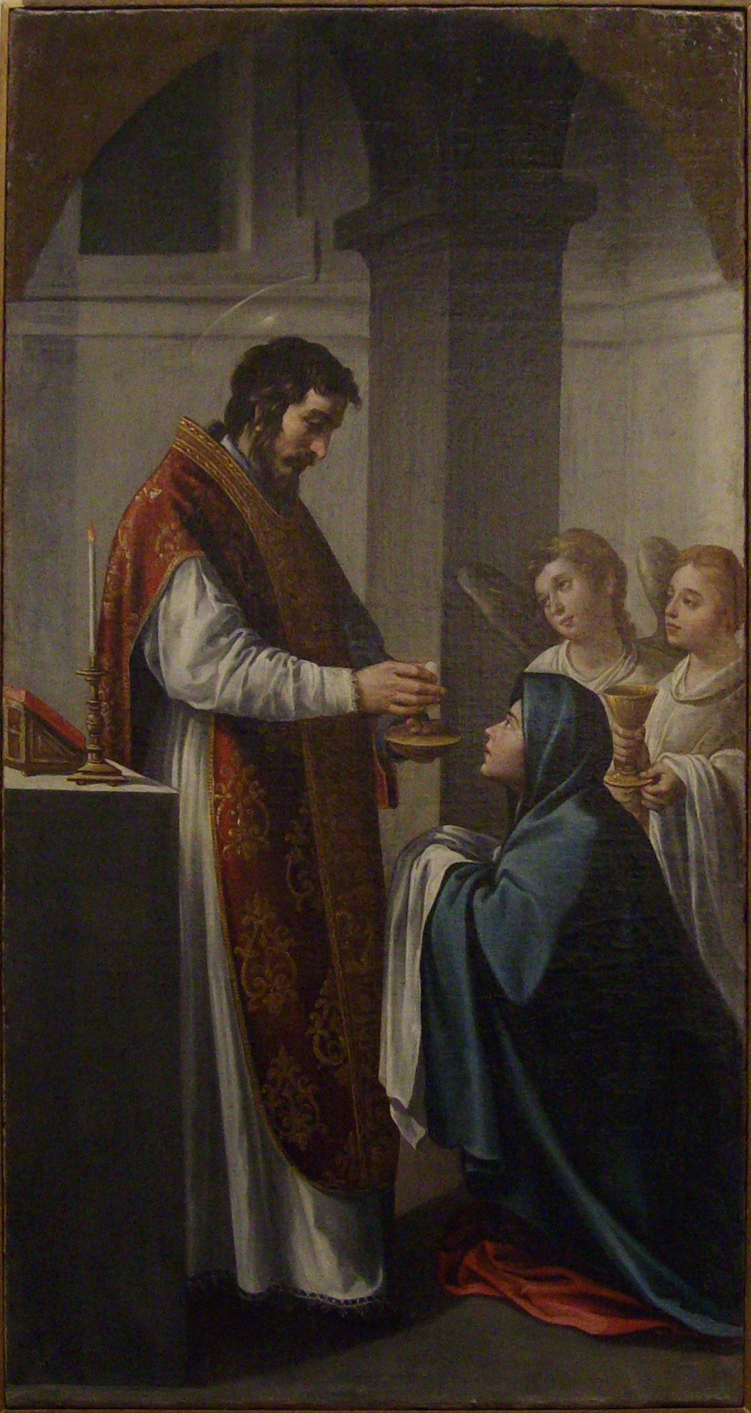 La Madonna riceve la comunione da S. Giovanni