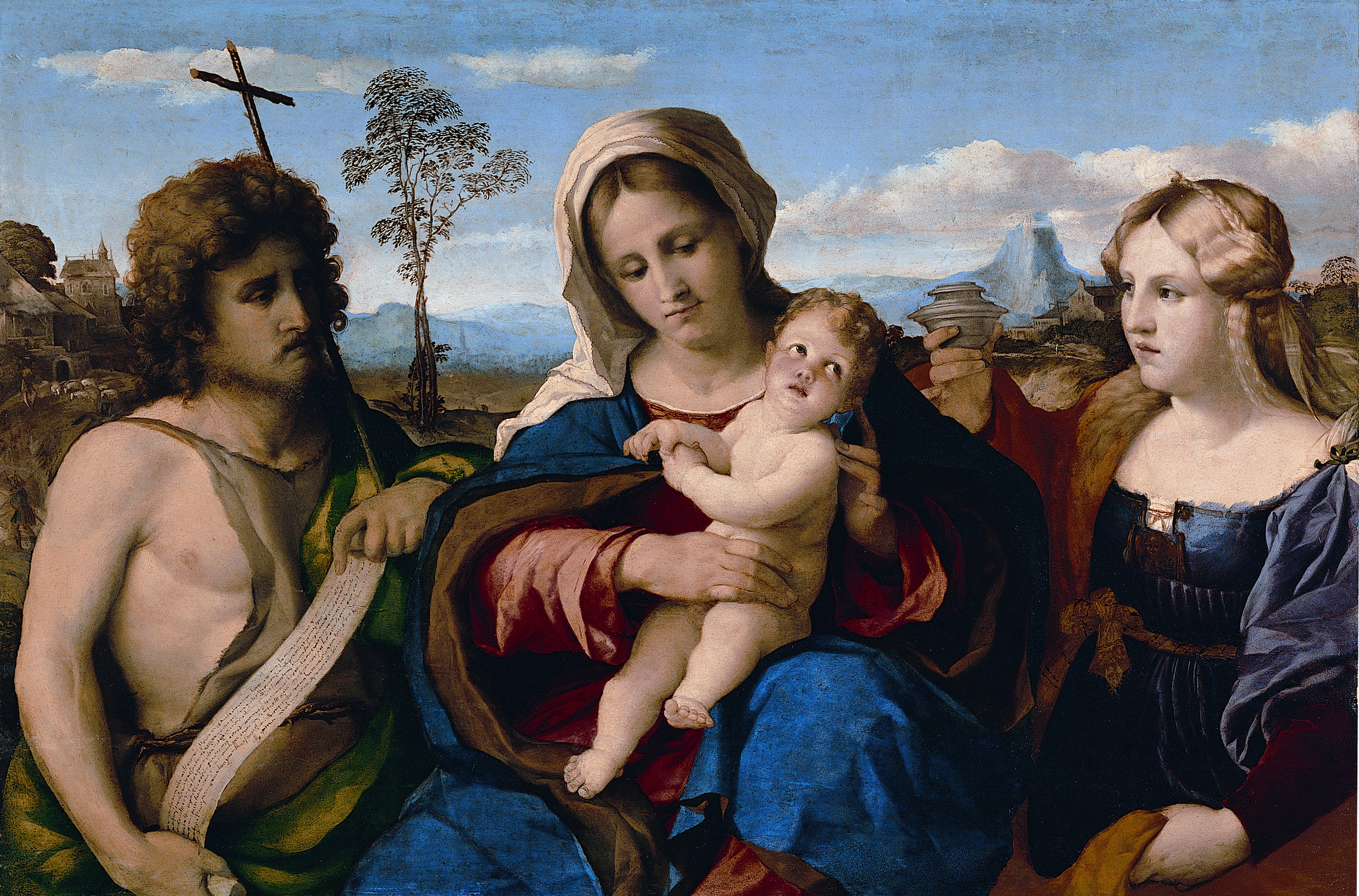 Madonna col Bambino tra i santi Giovanni Battista e la Maddalena, (1520-1522)