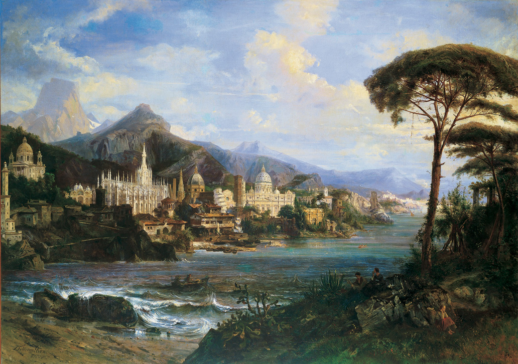 Imaginary view of the most important in Italy Imaginary view of the most important in Italy