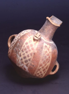 Arybalo con motivi geometrici dipinti, XV-XVI sec. d.C. (Inca)