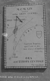 Sundial ''Capitan Beppino'' in  Campese (isola del Giglio)