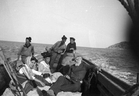 Capitano con Laura Doria e sua figlia Orietta - Isola del Giglio