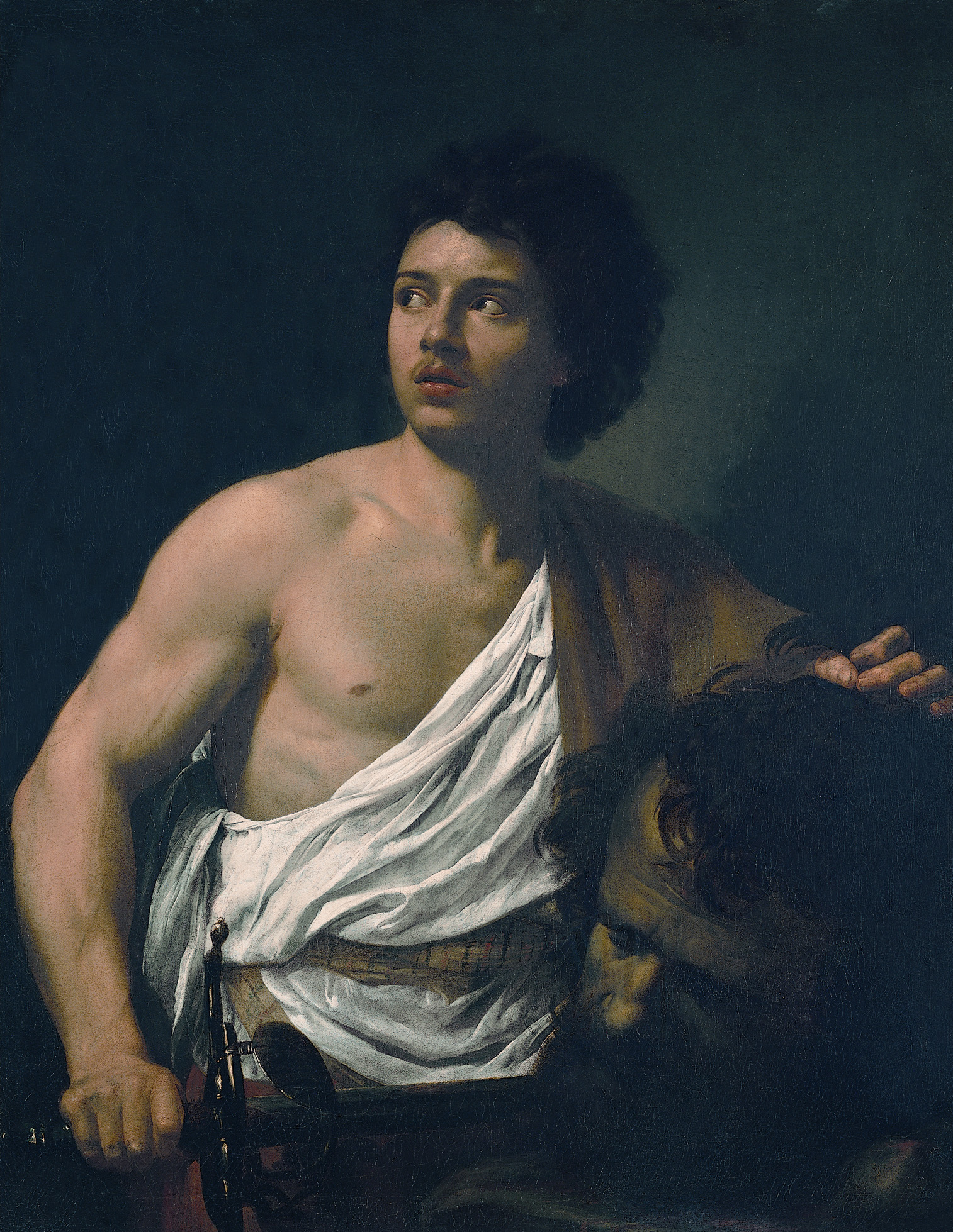 Simon Vouet "David con la testa di Golia" Simon Vouet "David con la testa di Golia"