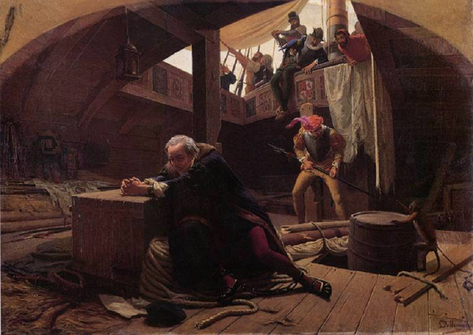 Cristoforo Colombo di ritorno dalla scoperta dell’America, 1863