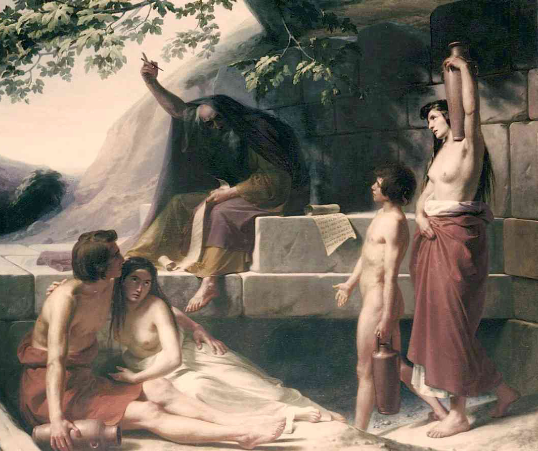 Un profeta che predice l’avvenire al popolo, 1850 - 1855 circa Un profeta che predice l’avvenire al popolo, 1850 - 1855 circa