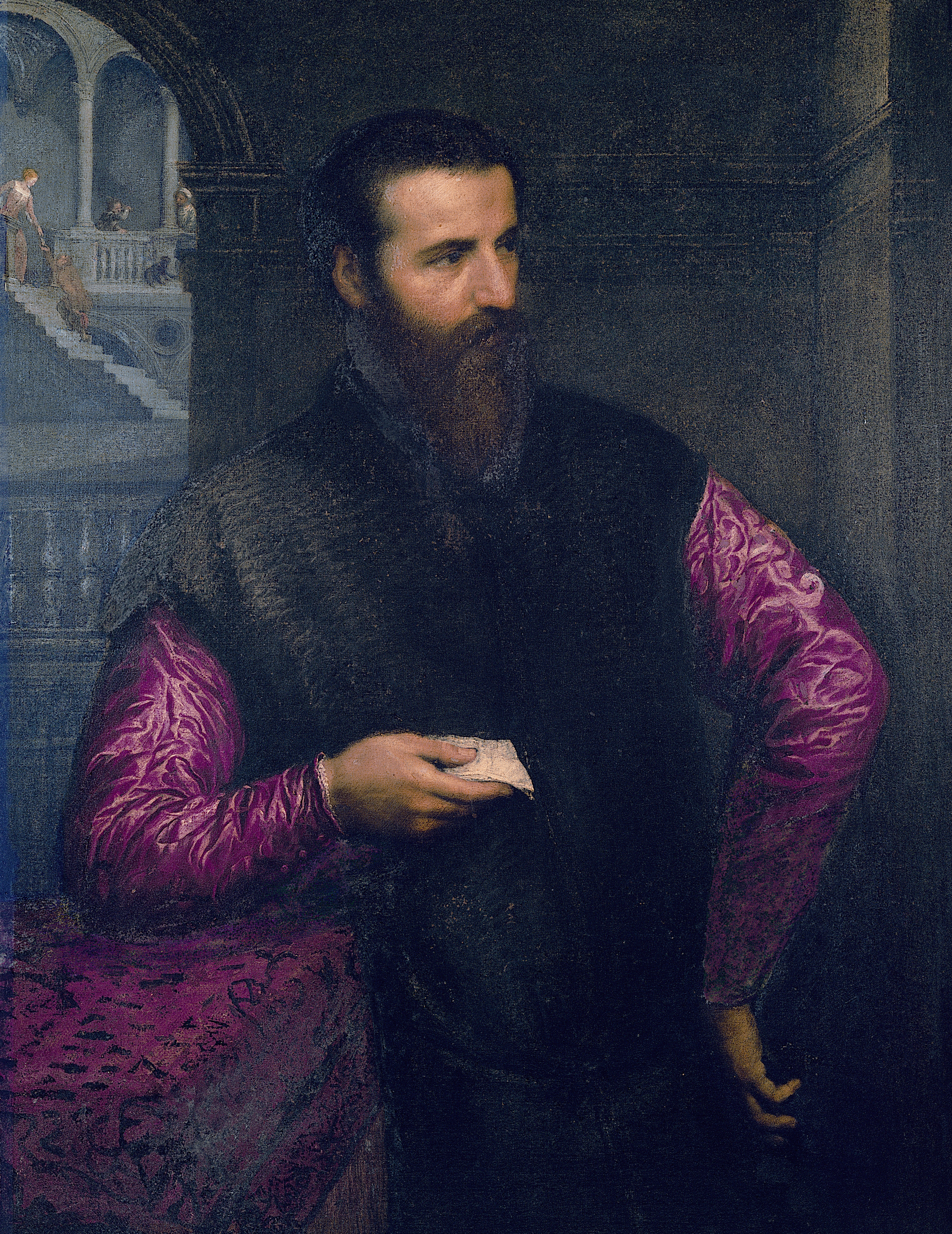 Ritratto di gentiluomo "dalle maniche rosse", (1549-1550) 