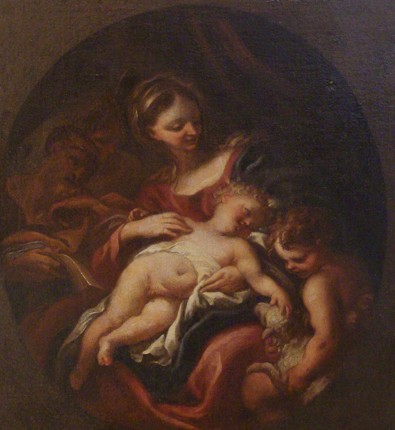Madonna col Bambino e San Giovannino (P.G. Piola)