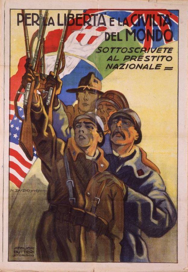 Per la libertà e la civiltà del mondo sottoscrivete al prestito nazionale, 1917-18
