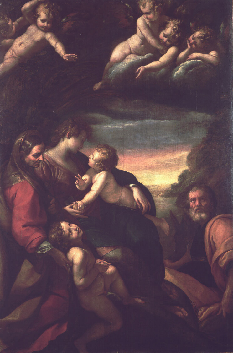 La Sacra Famiglia con Santa Elisabetta e San Giovannino