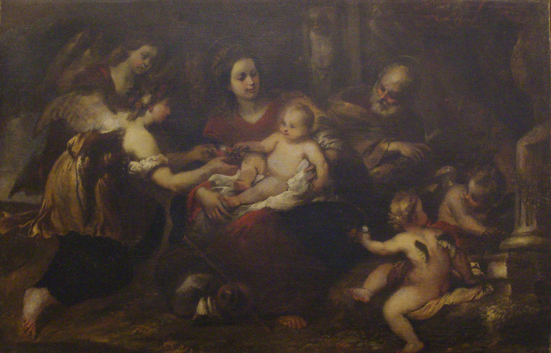 Sacra Famiglia servita dagli angeli 