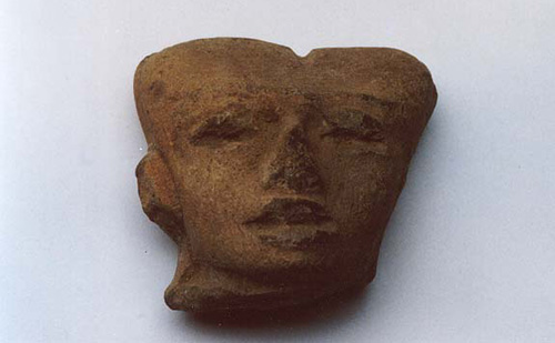 Testina antropomorfa, II - VII secolo d.C. (Teotihuacán II - III), Messico 