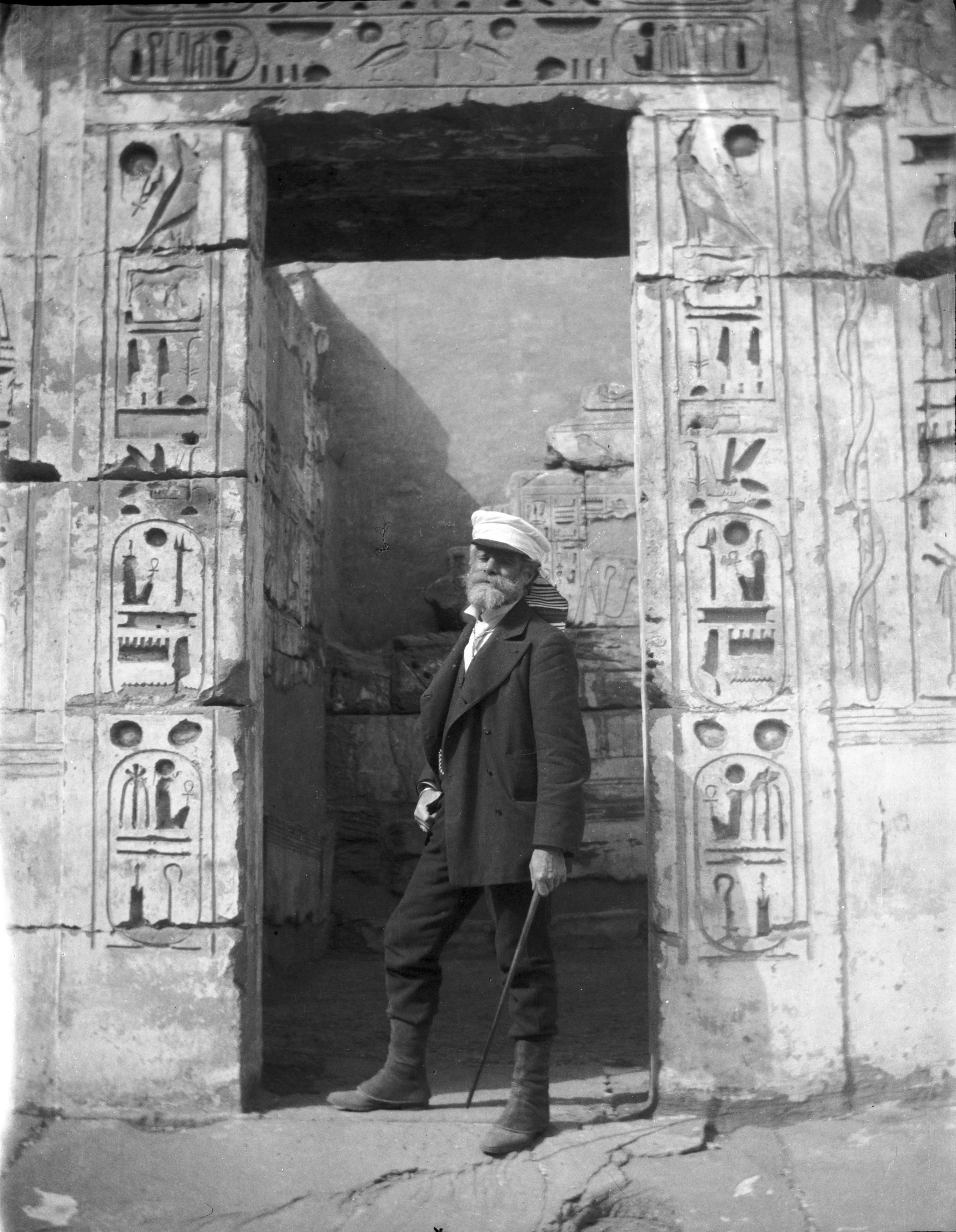 The Captain in the ancient Temple of Ramsess III, Ancient Thebes