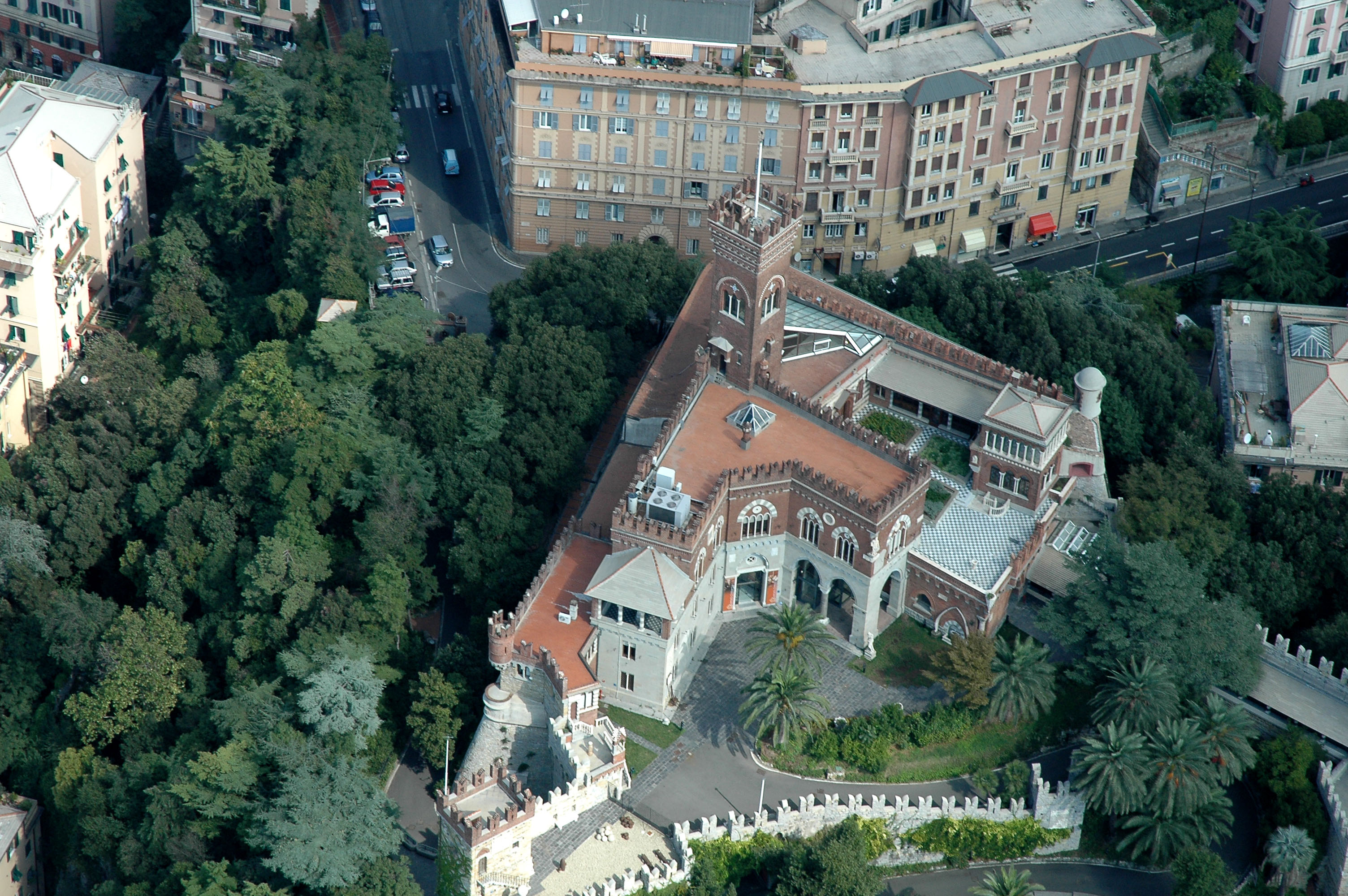 Castello D’Albertis dall'alto