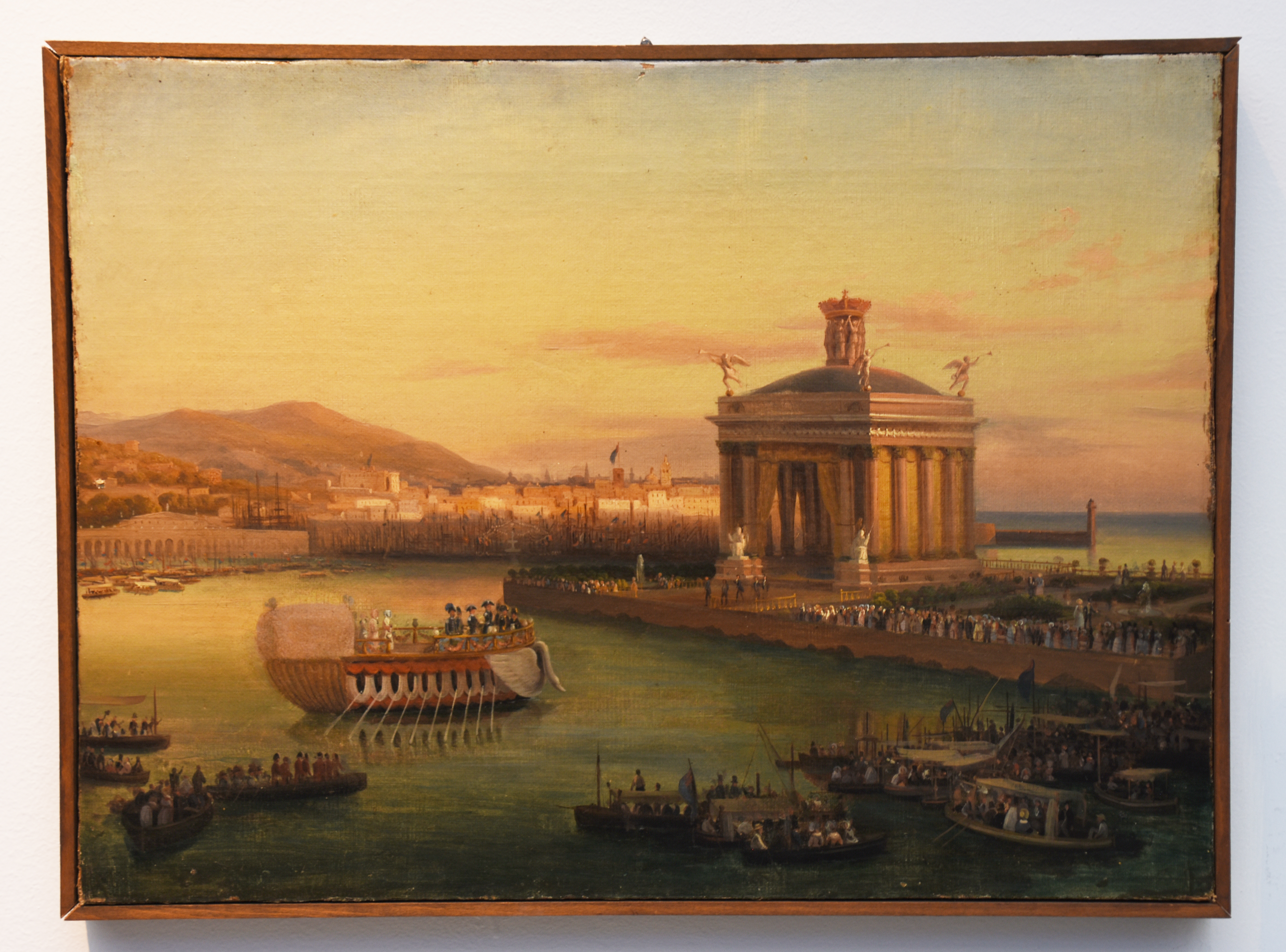 Feste nel porto di Genova per la venuta della famiglia reale.