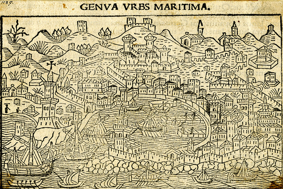 Veduta di Genova presa dal mare