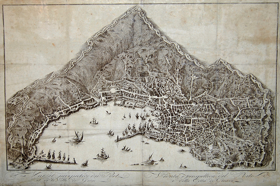 Veduta di Genova, compresa nel perimetro della Mura Nuove