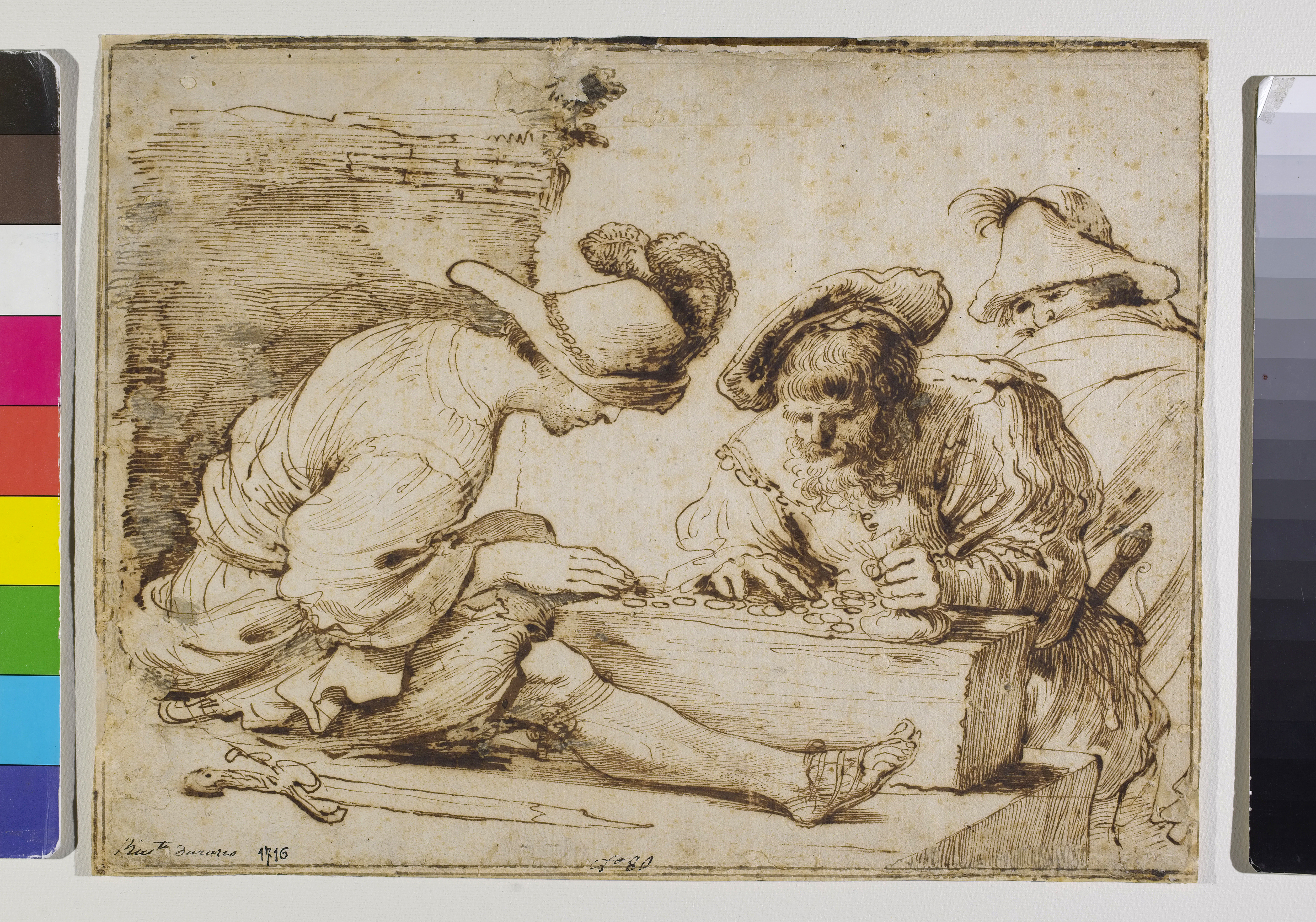 Guercino, Soldati che contano denari