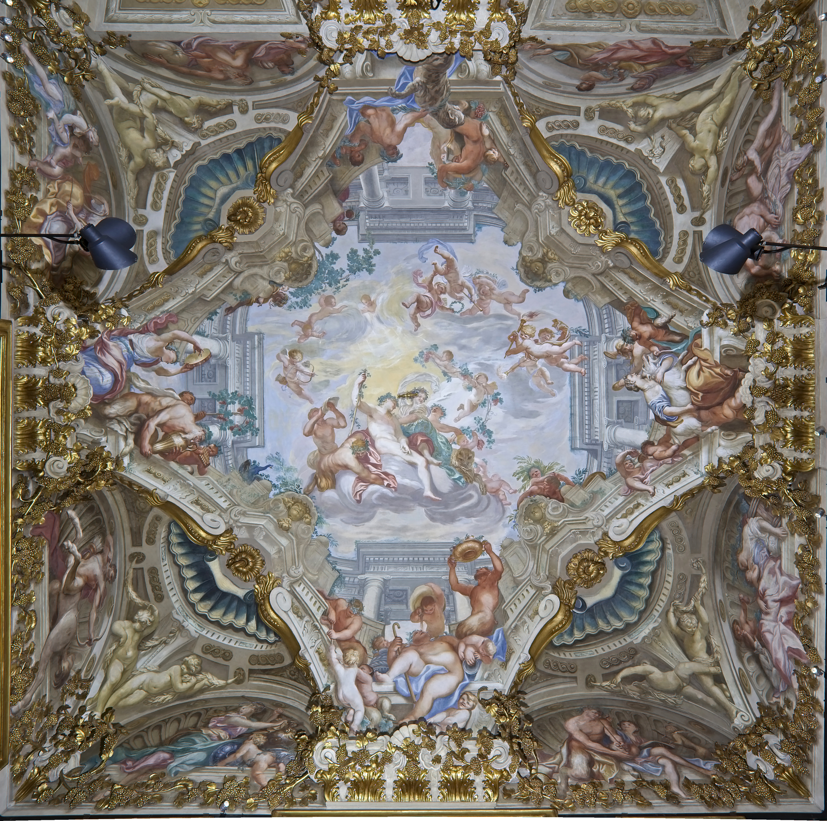 Affresco Volta sala dell'Autunno di Domenico Piola
