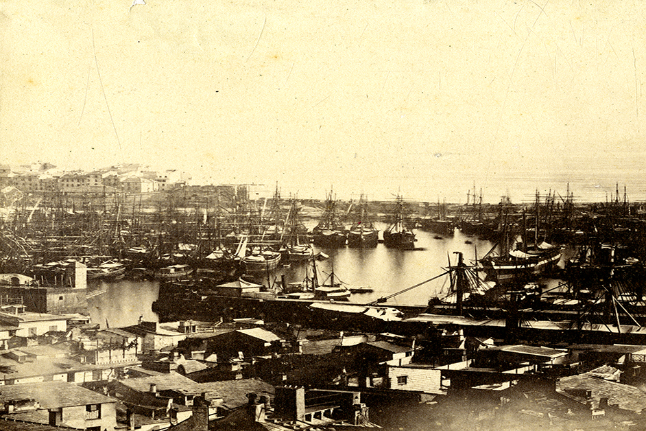  Il Porto di Genova nel 1865 Particolare con la Darsena