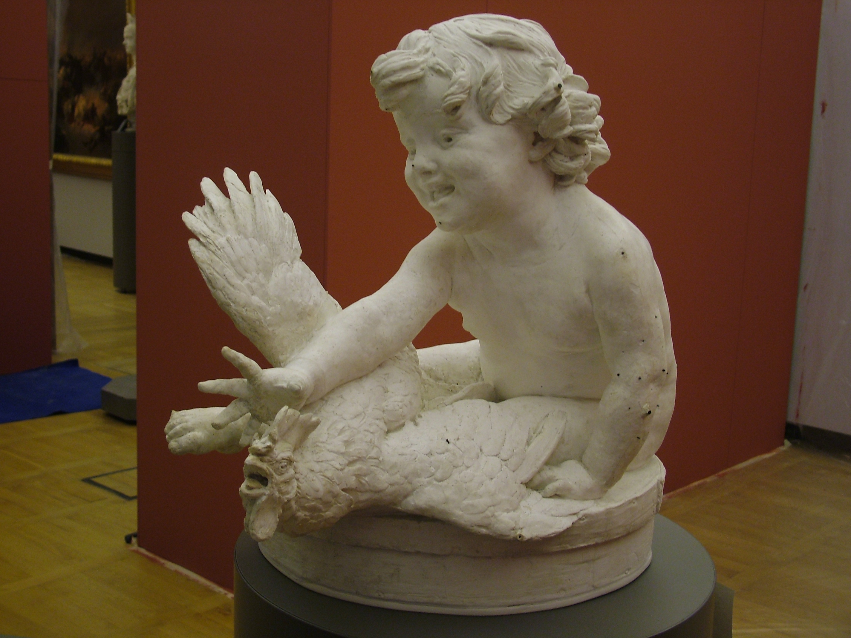 Giulio Monteverde "Putto che scherza col gallo"