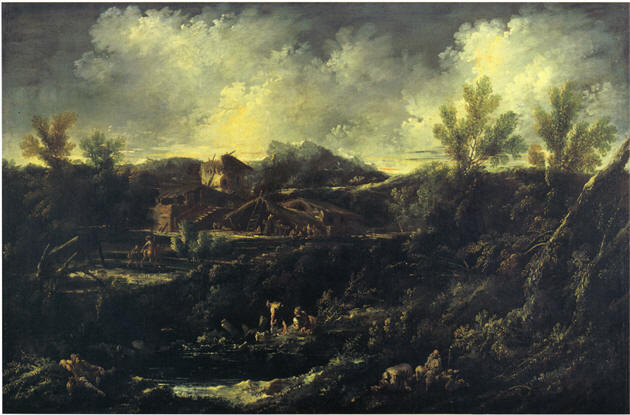 Antonio Francesco Peruzzini "Landscape with Figures"