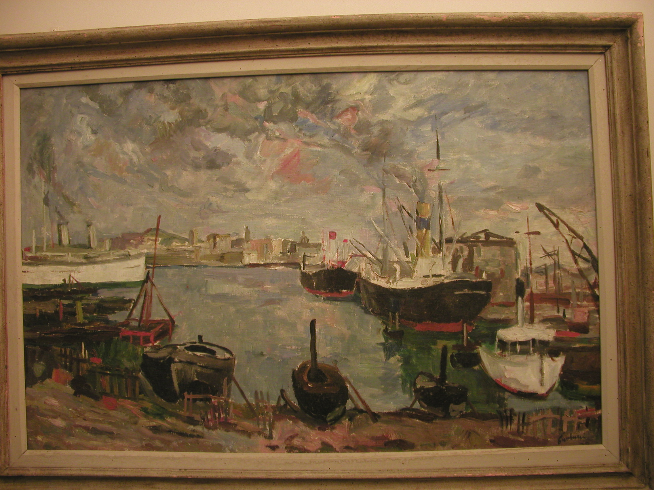 Enrico Paulucci "Veduta del Porto di Genova del 1939"