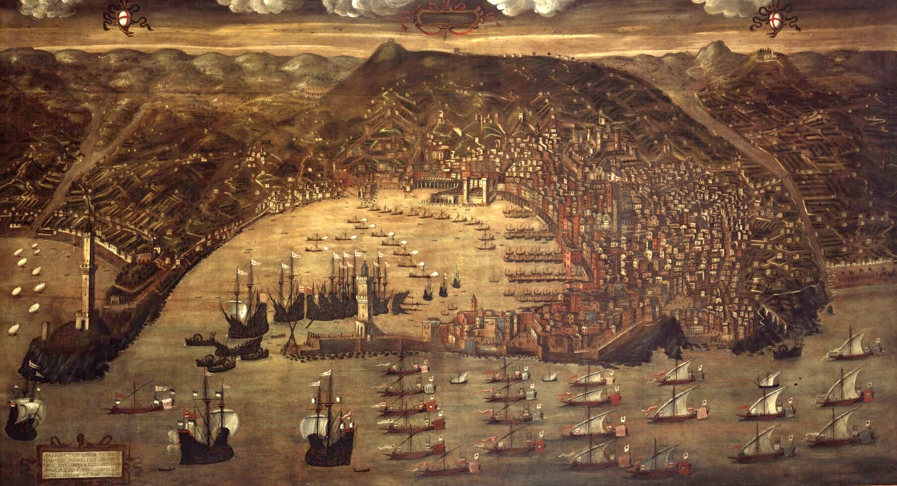 Cristoforo Grassi "View of Genoa in 1481"
