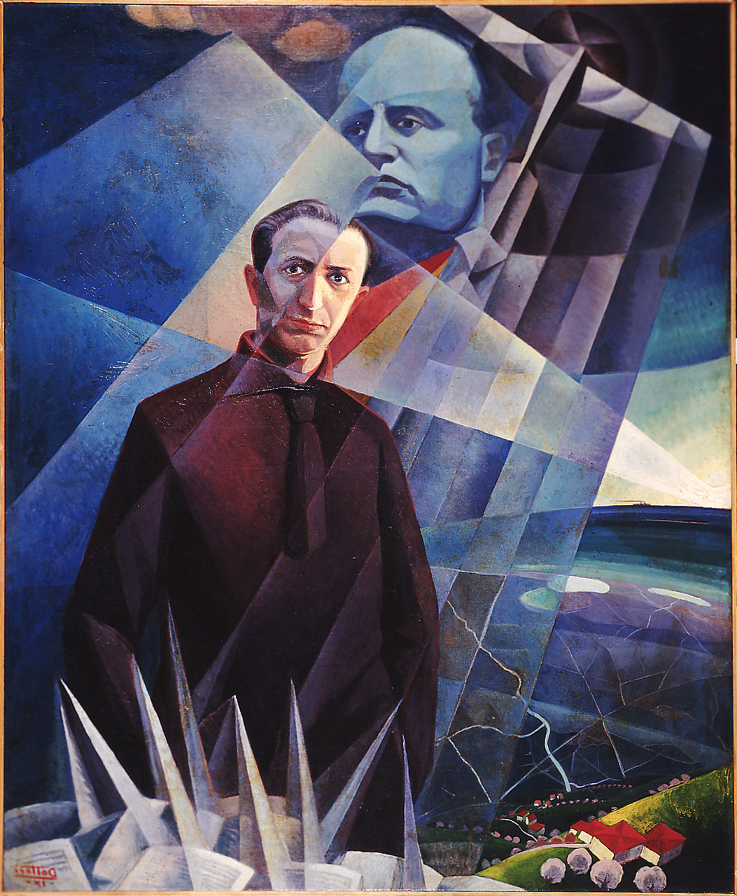 Gerardo Dottori "Aerial Portrait of Mario Carli" Gerardo Dottori "Aerial Portrait of Mario Carli"