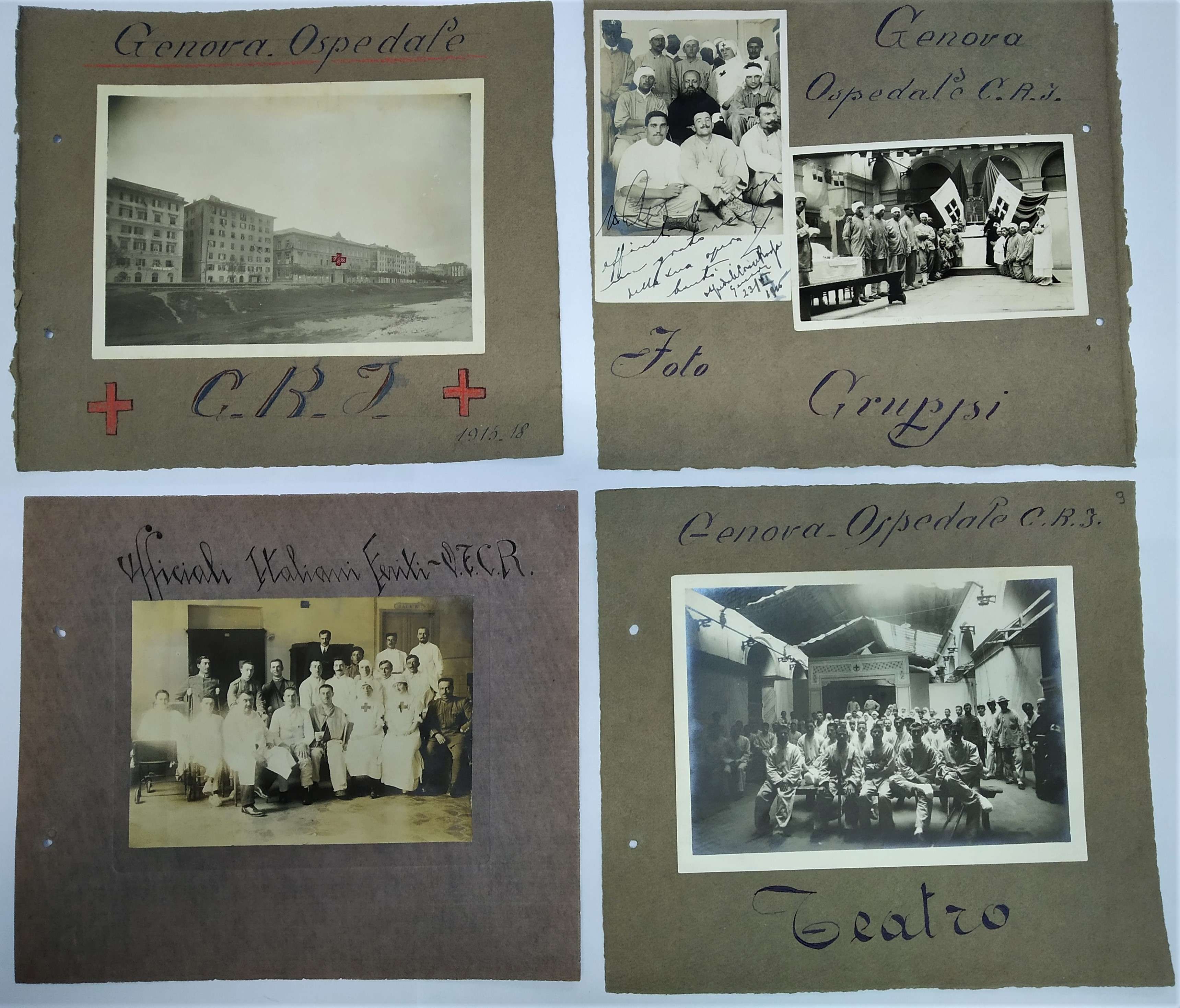 Album fotografico dell’Ospedale territoriale della Croce Rossa italiana a Genova