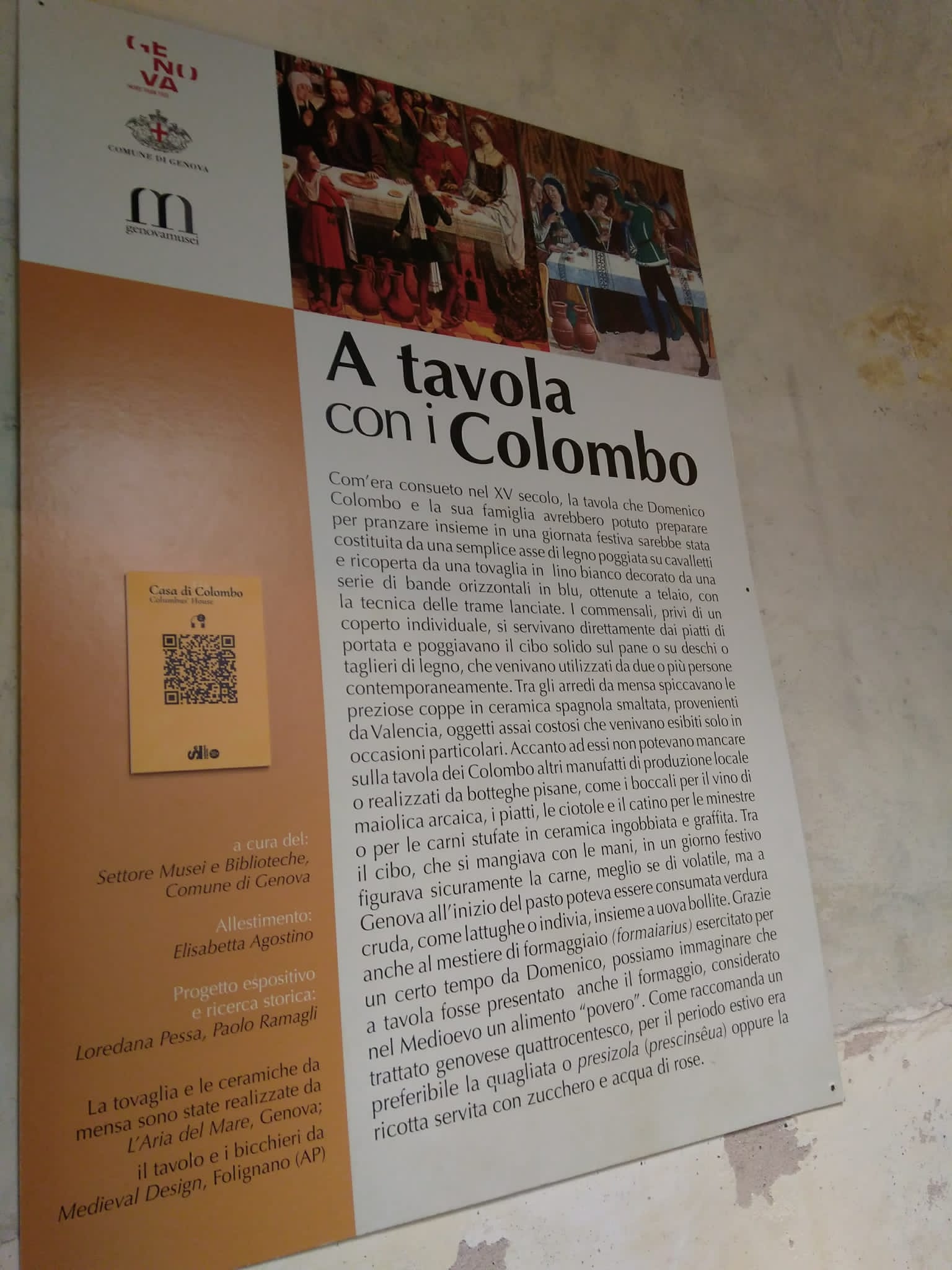 AUDIOGUIDA QR PER LA CASA DI COLOMBO