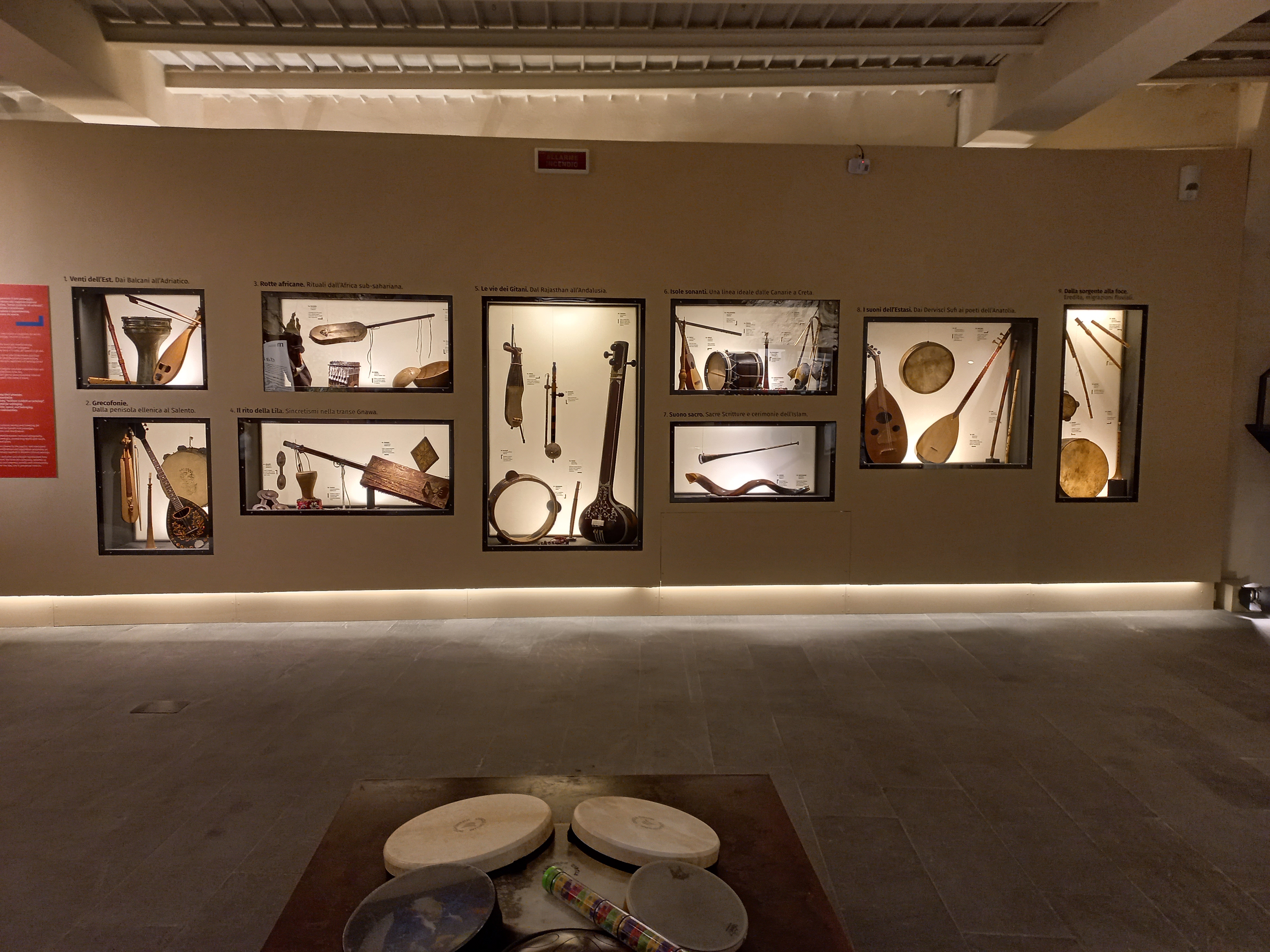 L'esposizione degli strumenti
