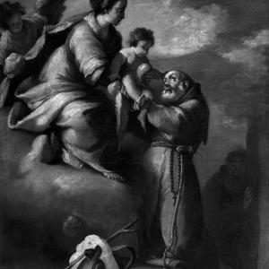 Bernardo Strozzi, La Vergine porge il Bambino al Beato Felice da Cantalice