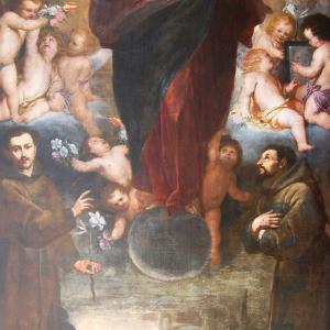 Orazio De Ferrari "La Vergine Immacolata e i santi Antonio di Padova e Francesco"