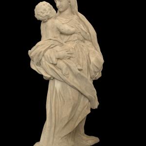 Unknown Genoese Sculptor "Two-sided sculpture of the Virgin and Child and St. Anthony and Child"
