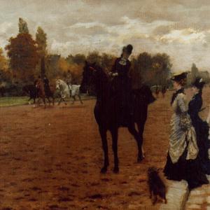 Giuseppe De Nittis "L'Amazzone al Bois de Boulogne"